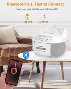 Kết nối Bluetooth 5.1 với đài đĩa CD-X2A 