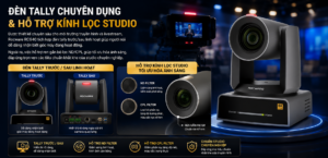Rocware RC640 tích hợp đèn tally trước/sau linh hoạt